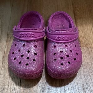 CROCS Kids Sparkly Pink Clogs